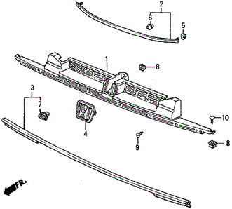 Front Grille for 1984 Honda Prelude #0