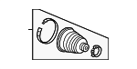 44017T5RA91 - Front Drive Axle: Inner Boot for Honda: Fit Image