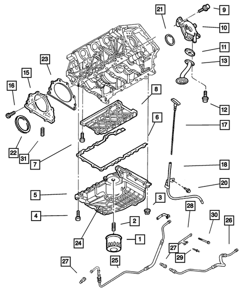 Engine Oiling for 2002 Chrysler 300M #0