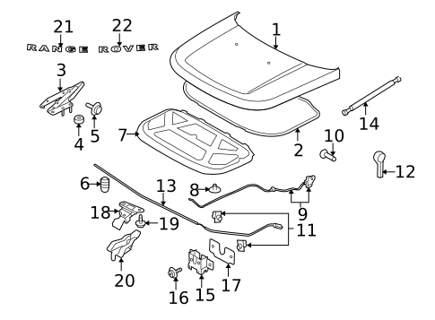 Exterior Trim - Hood for 2013 Land Rover Range Rover Sport #0
