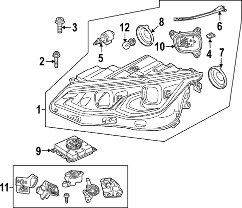 Headlamp Components for 2022 Volkswagen GTI #1