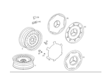 2024000725 - : Hub Cap for Mercedes-Benz: C230, C280, C43 AMG Image