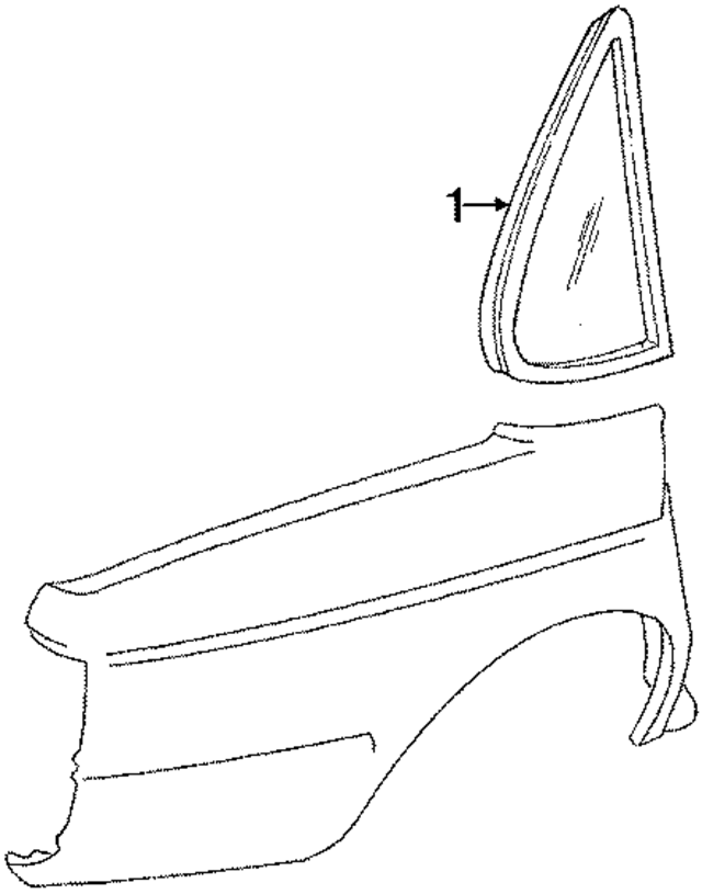 BEC19306 - Body: Quarter Glass for Jaguar Image