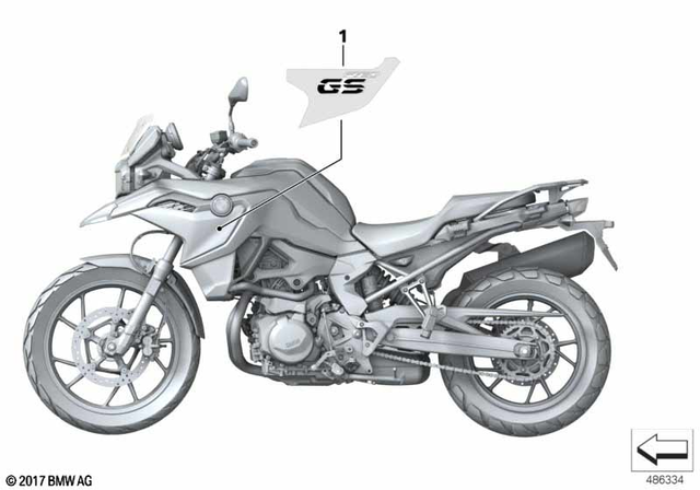 51148389412 - Body Equipment: Lettering Right -  for BMW-Motorrad Image