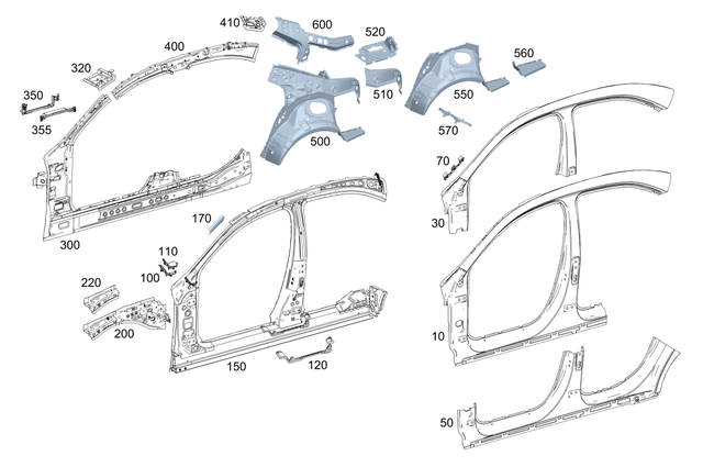 177636240164 - Side Panels: Connecting Sheet for Mercedes-Benz Image image