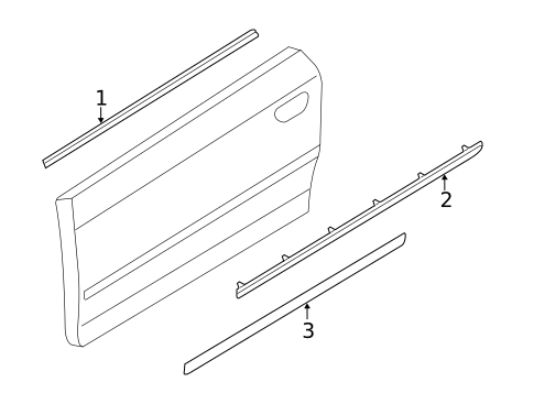Exterior Trim - Front Door for 2007 Audi A3 Quattro #0