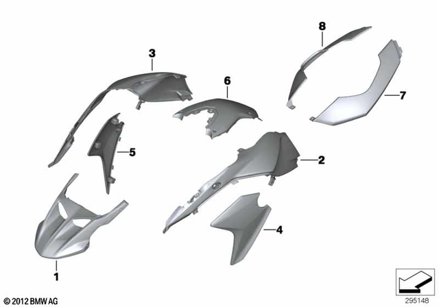 46638556046 - : Covering Center - Light White for BMW-Motorrad Image