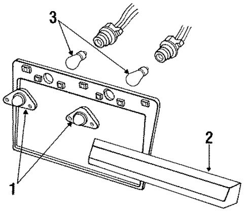 License Lamps for 1986 Mercury Grand Marquis #0