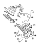 4884275AB - Engine 2.4L Four Cylinder: Turbo To Catalytic Converter Elbow for Mopar Image