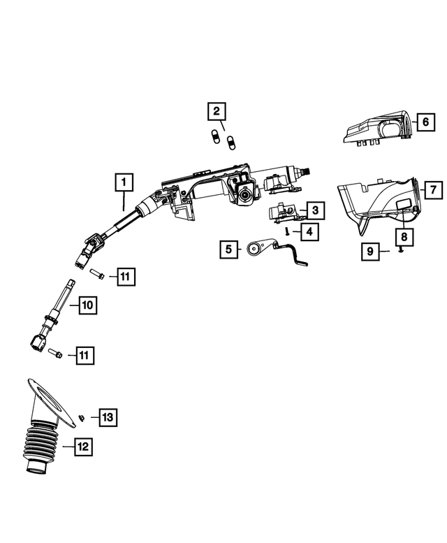 5057643AF - : Steering Column for Chrysler: Town &amp; Country | Dodge: Grand Caravan | Ram: C/V Image