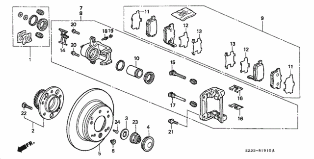 Rear Brake Caliper for 1998 Acura RL #0