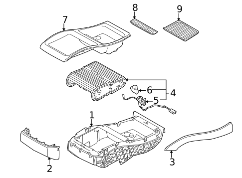Rear Console for 2011 BMW X6 #0