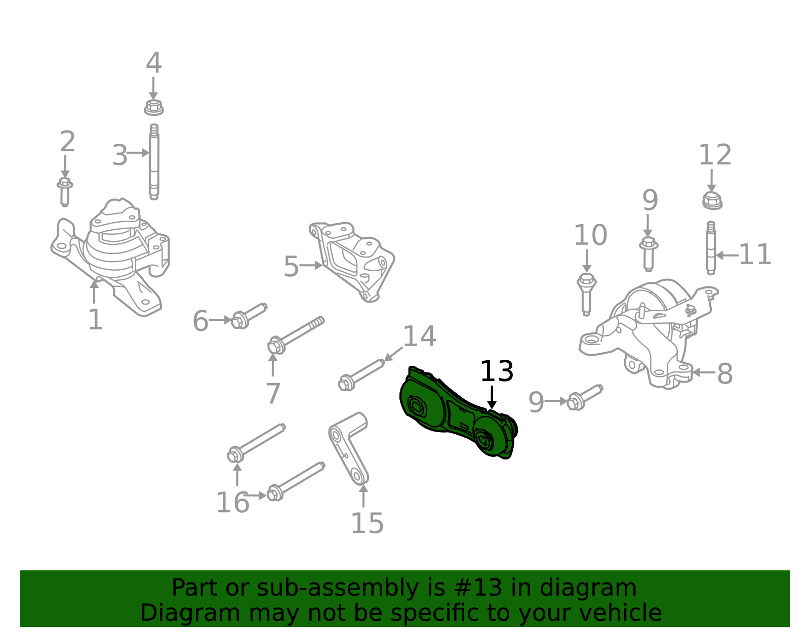 2010-2019 Ford Engine Support Rod GB5Z-6068-A | TascaParts.com