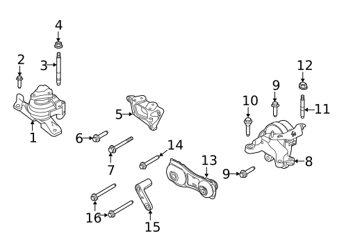 Stabilizer Bar & Components for 2018 Lincoln MKT #0