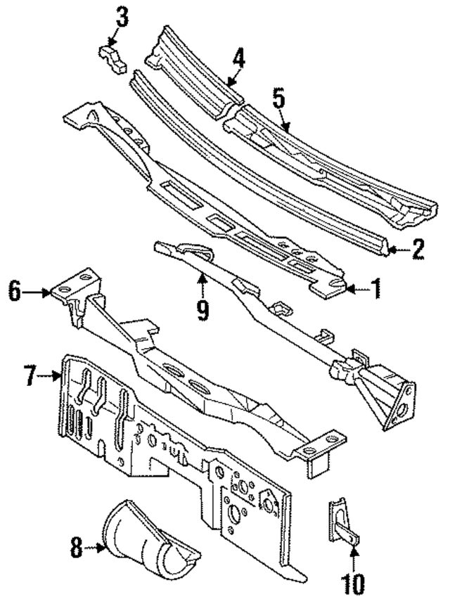 6681030P10 - : Cowl Grille for Nissan Image