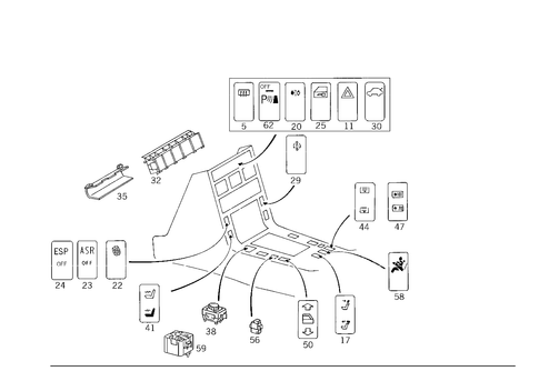 Switch for 1985 Mercedes-Benz 500SEC #2