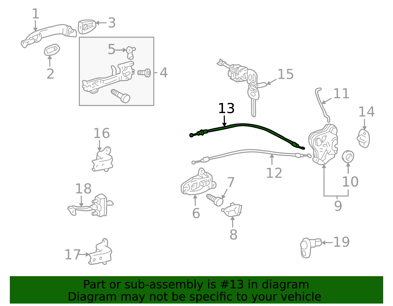 69750-60040 - High-Quality Door Latch Cable for 2010-2024 Toyota ...