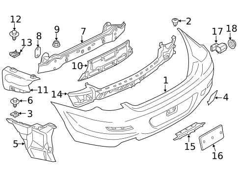 Bumper & Components - Rear for 2018 BMW 640i xDrive #1