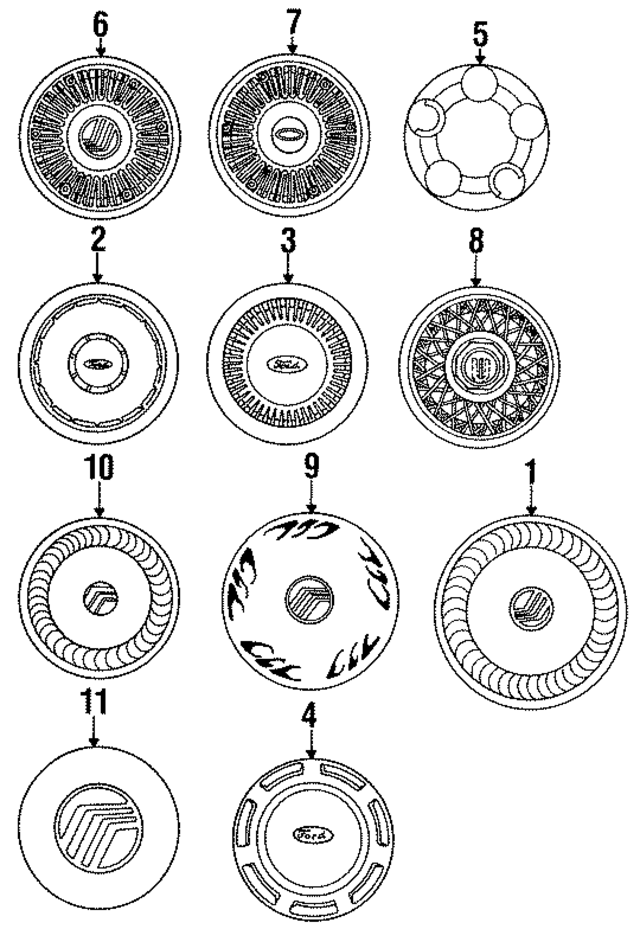 F14Y1130A - : Wheel Cover for Ford Image
