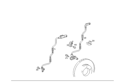 Brake Pad Wear Indicator and Speed Sensor Front Axle for 2001 Mercedes-Benz CL 55 AMG&reg; #0