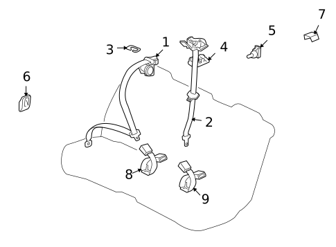 Rear Seat Belts for 2004 Lexus IS300 #0