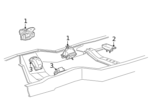 Engine & Trans Mounting for 1993 Ford E-350 Econoline #0