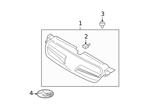Grille & Components for 2007 Subaru Legacy #0