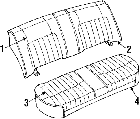 Rear Seat for 1996 Mercury Grand Marquis #1