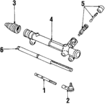 F6SZ3280CA - Steering: Tie Rod for Ford: LTD, Mustang, Thunderbird | Lincoln: Continental, Mark VII | Mercury: Capri, Cougar, Marquis Image