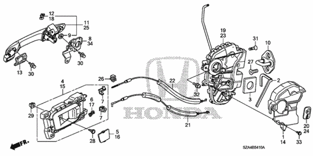 Rear Door Locks - Outer Handle for 2010 Honda Pilot #0