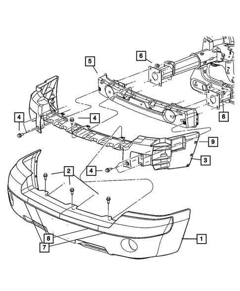 Front Bumper and Fascia for 2006 Dodge Dakota #0