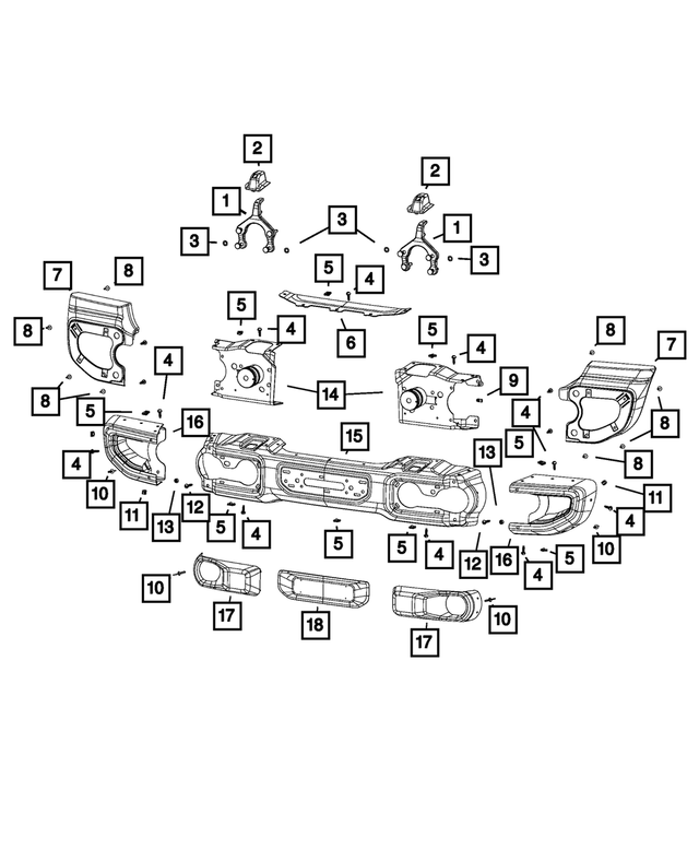 6SX11RXFAB - Frame, Bumper and Fascia: Tow Hook Cover, Left for Mopar Image image