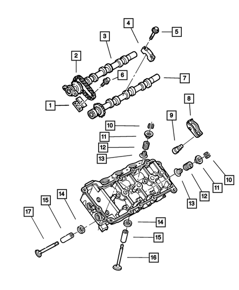 Camshaft and Valve for 2009 Chrysler Sebring #0