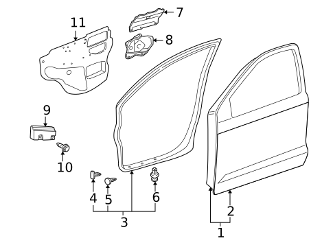 Door & Components for 2007 Toyota Matrix #0