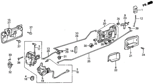 Rear Door Locks for 1990 Acura Legend #0