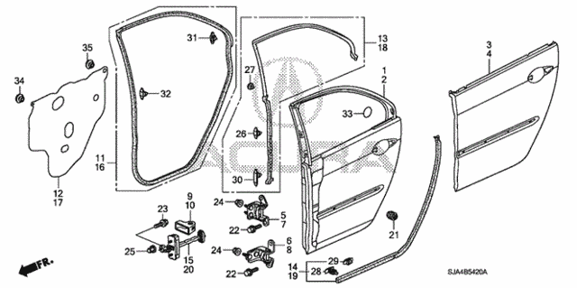Rear Door Panels for 2012 Acura RL #0