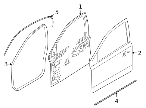 Door & Components for 2008 Saturn Astra #1