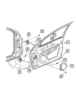 4783646AE - : Front Door Hinge, Lower Left, Upper Right for Mopar Image