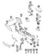 6VP57LXHAA - : Console Armrest, Black for Fiat: 500X Image