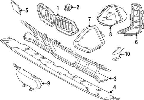 Grille & Components for 2024 BMW X6 #0