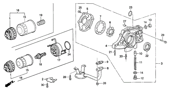 Oil Pump - Strainer for 1991 Honda Civic #0