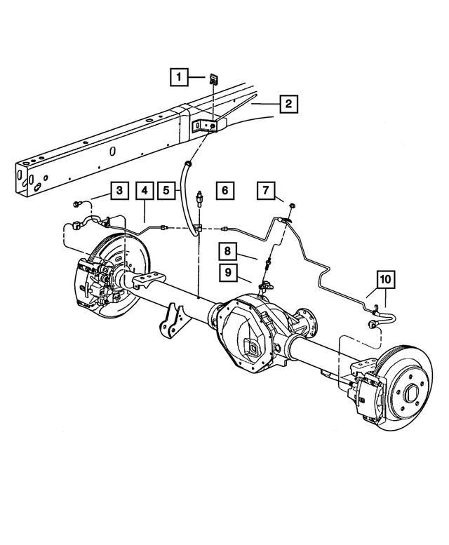 5290555AC - Service Brakes: Brake Tube And Hose, Left for Mopar Image image