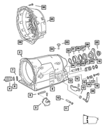 68000039AA - Automatic Transmission 5 Speed [DGU/DGJ]: Transmission Case for Chrysler: Crossfire | Jeep: Grand Cherokee Image