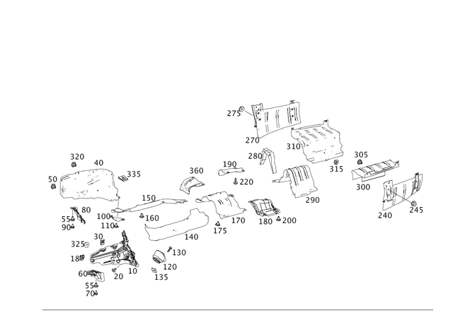 2116826371 - Exhaust System: Shielding for Mercedes-Benz Image image