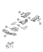 4780808AG - Body Sheet Metal Except Doors: Torque Box Shield, Right for Mopar Image