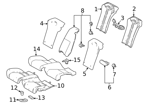 Rear Seat Components for 2022 Lexus LC500 #0