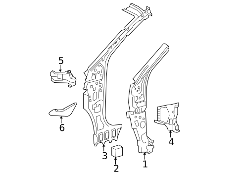 Hinge Pillar for 2014 Toyota RAV4 #0
