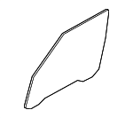 LR040916 - Body: Door Glass for Land Rover: LR3, LR4 Image