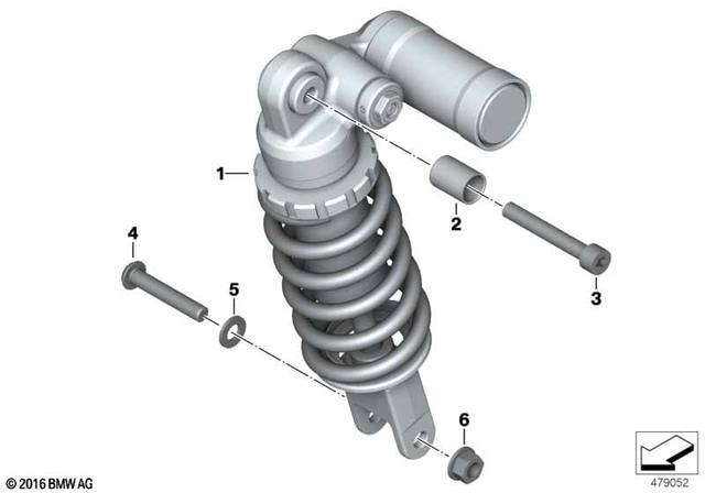 33177674574 - Rear Axle, Rear-Wheel Drive, Suspension: Isa Screw - M10X55 10.9zns3 for BMW-Motorrad Image