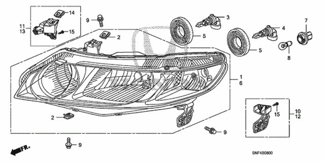Headlight for 2006 Honda Civic #0